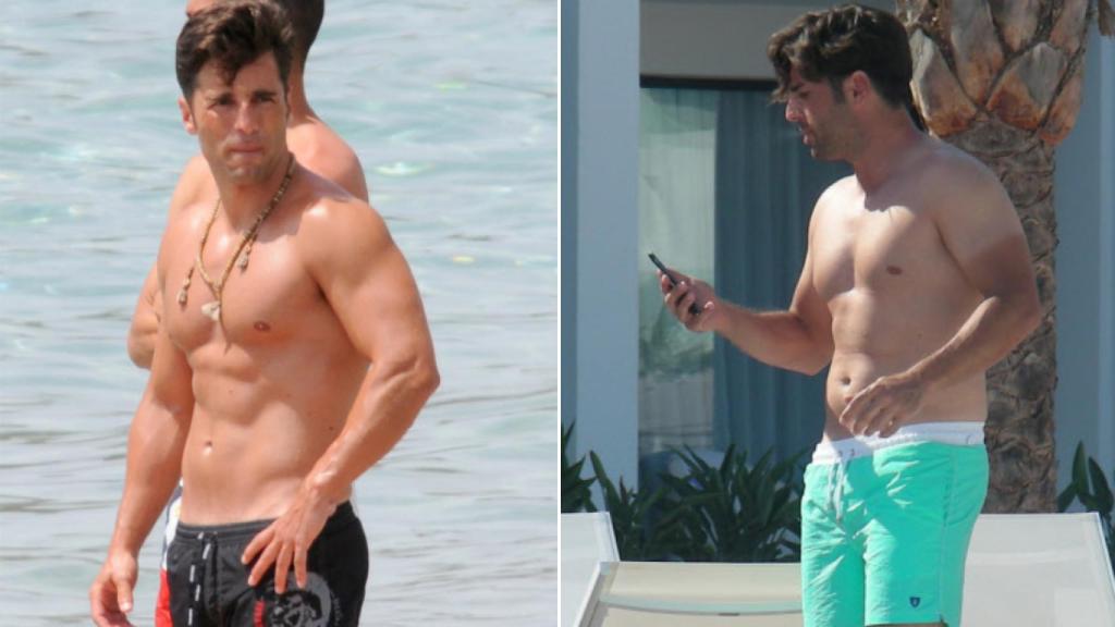 A la izquierda, David Bustamante en 2014. A la derecha, en 2015.