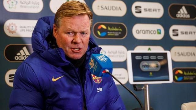 Ronald Koeman, en rueda de prensa de la Supercopa de España