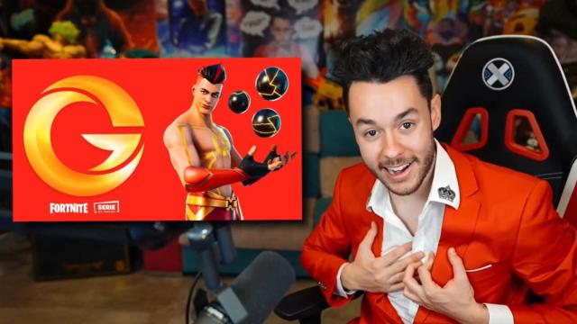 TheGrefg, posando con su 'skin' de Fortnite.