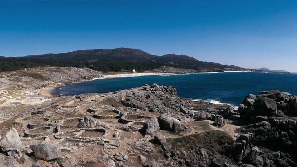 Panorámica de Castro de Baroña, Porto do Son