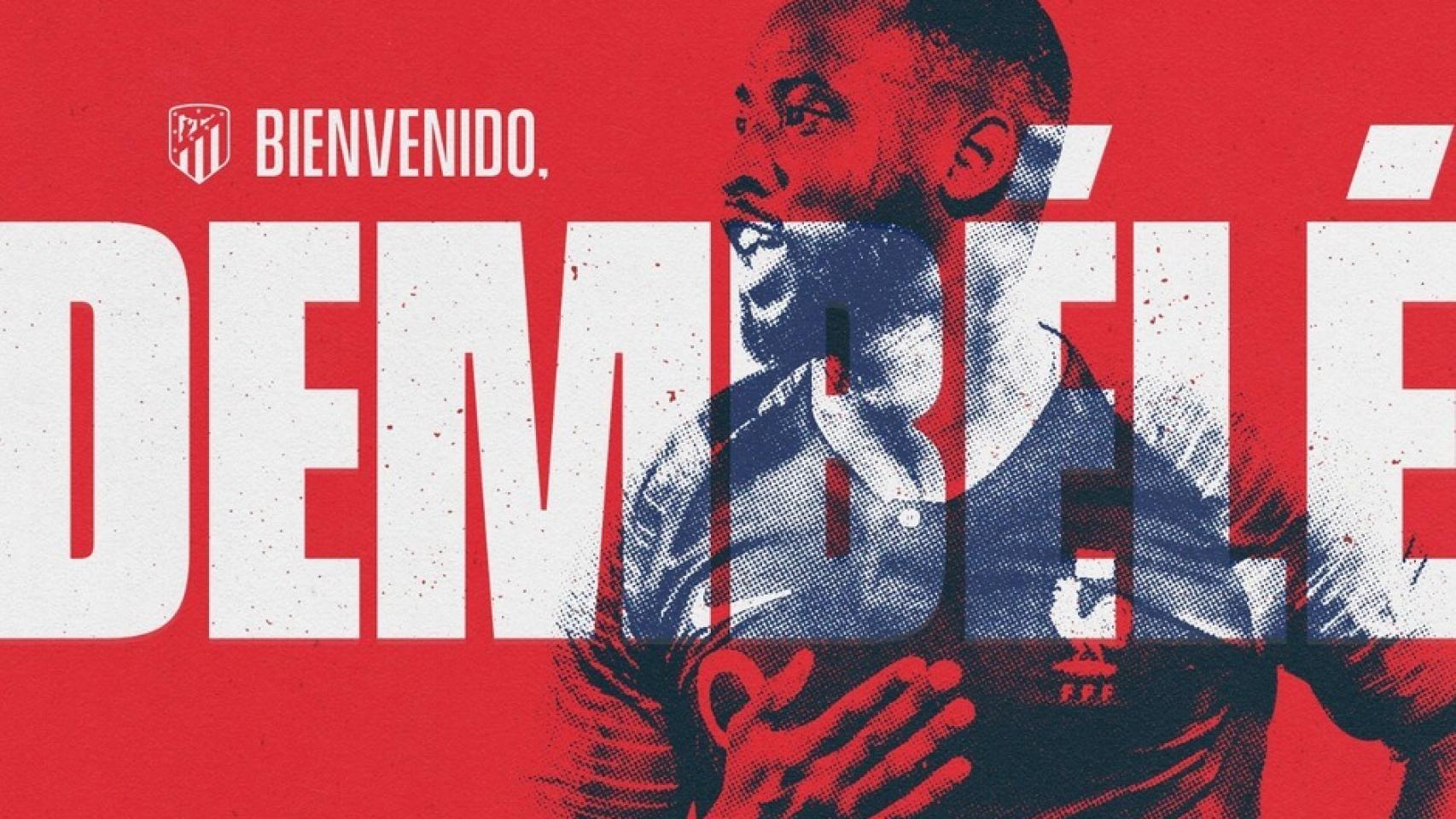Moussa Dembélé, cedido al Atlético de Madrid. Foto: atleticodemadrid.com