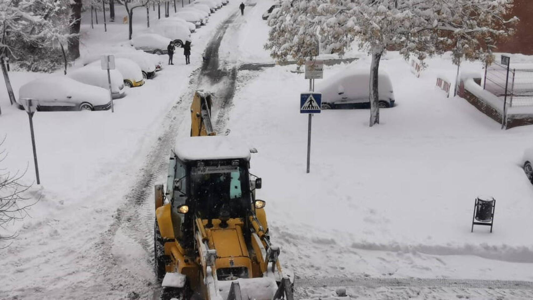 Imagen de la gran nevada en la localidad guadalajareña de Azuqueca de Henares