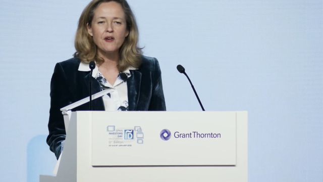 La vicepresidenta económica del Gobierno, Nadia Calviño, en el Spain Investors Day 2020.