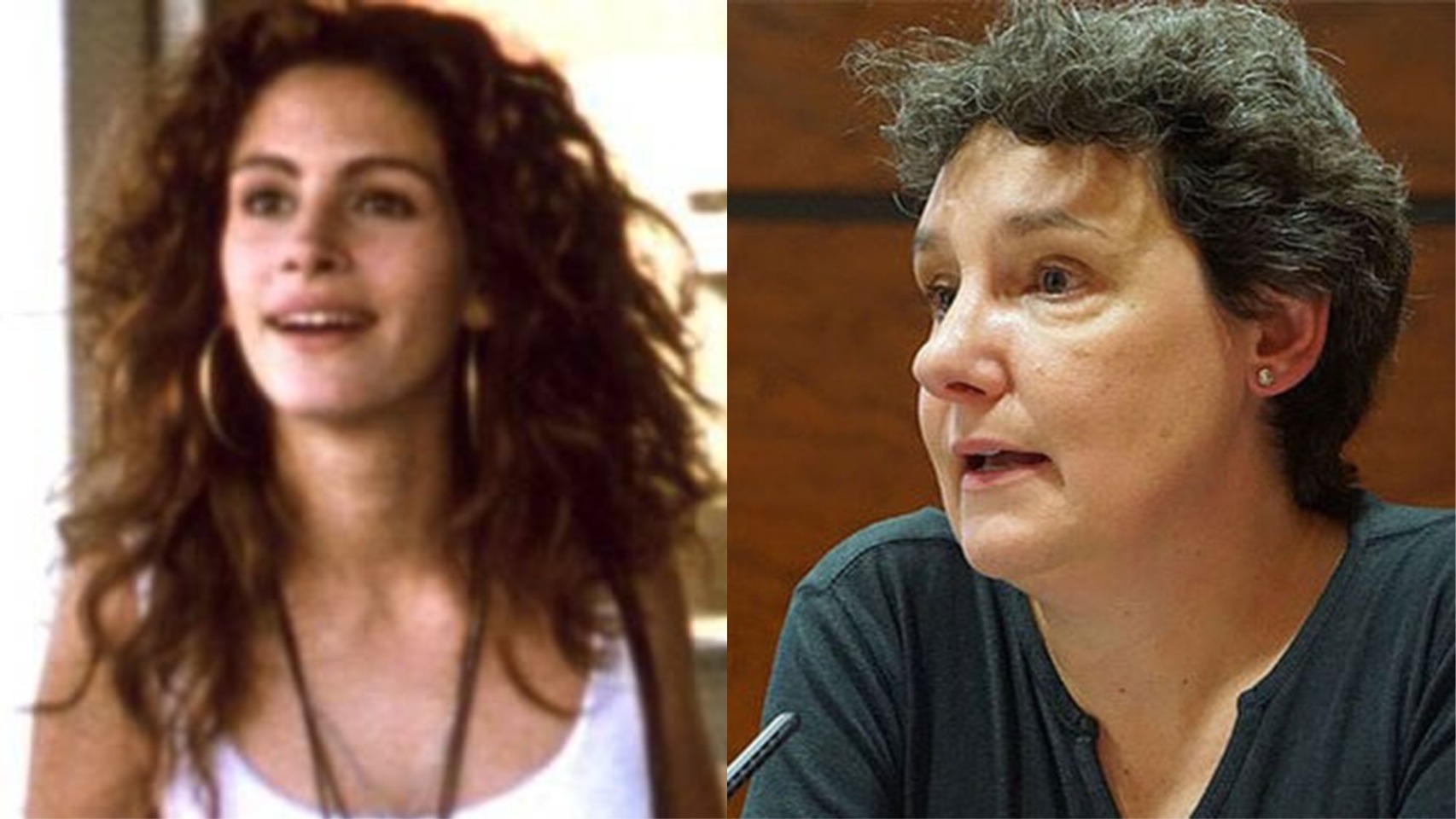 Julia Roberts, en Pretty Woman, y Beatriz Gimeno.