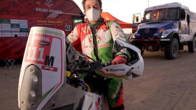 Pierre Cherpin, piloto de motos en el Rally Dakar 2021