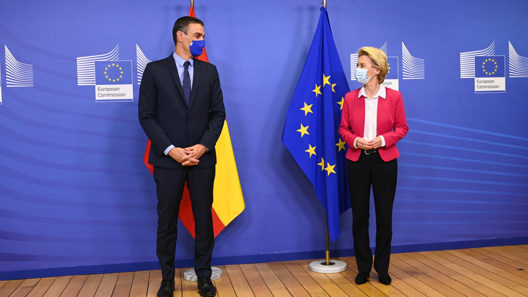 Pedro Sánchez y Úrsula Von der Leyen.