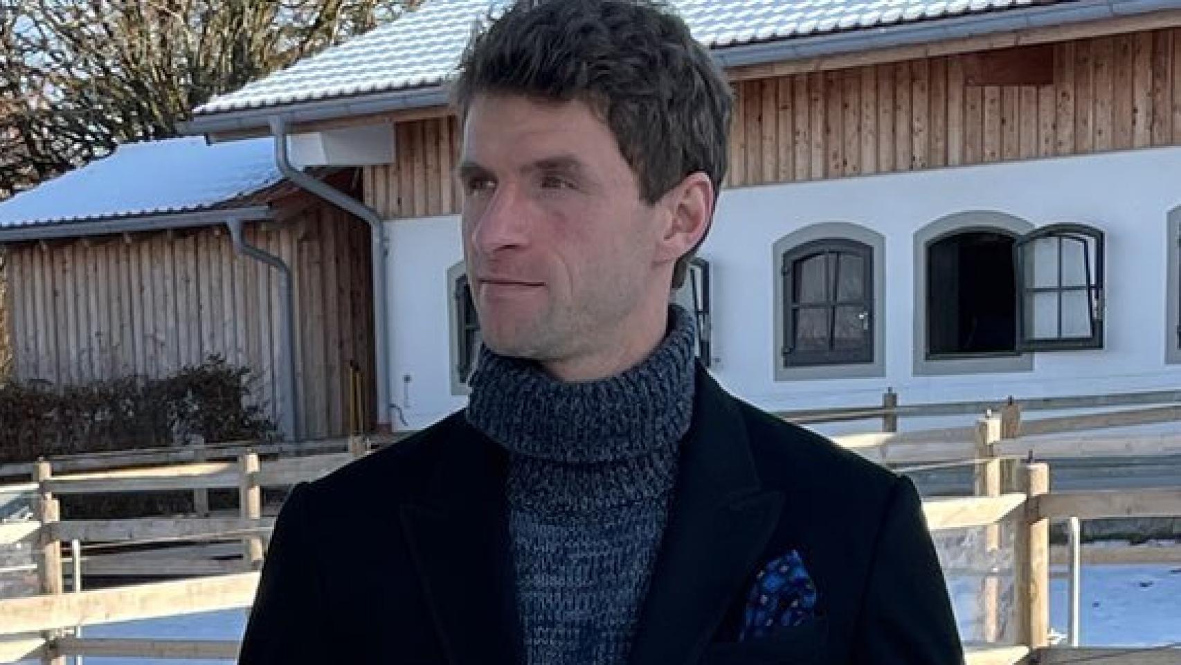 Thomas Müller, en su criadero de caballos