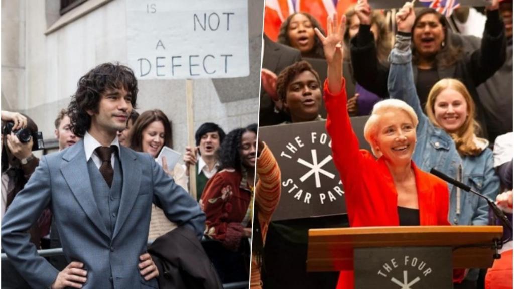 Ben Whishaw y Emma Thompson en 'A very English Scandal' y 'Years and Years'.