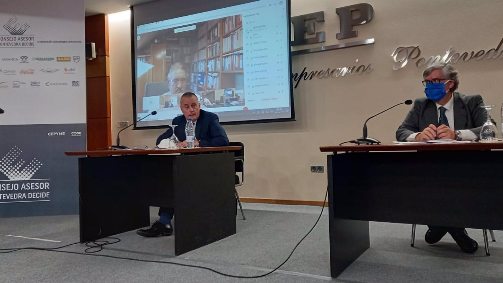 El presidente de la Confederación de Empresarios de Pontevedra, Jorge Cebreiros.