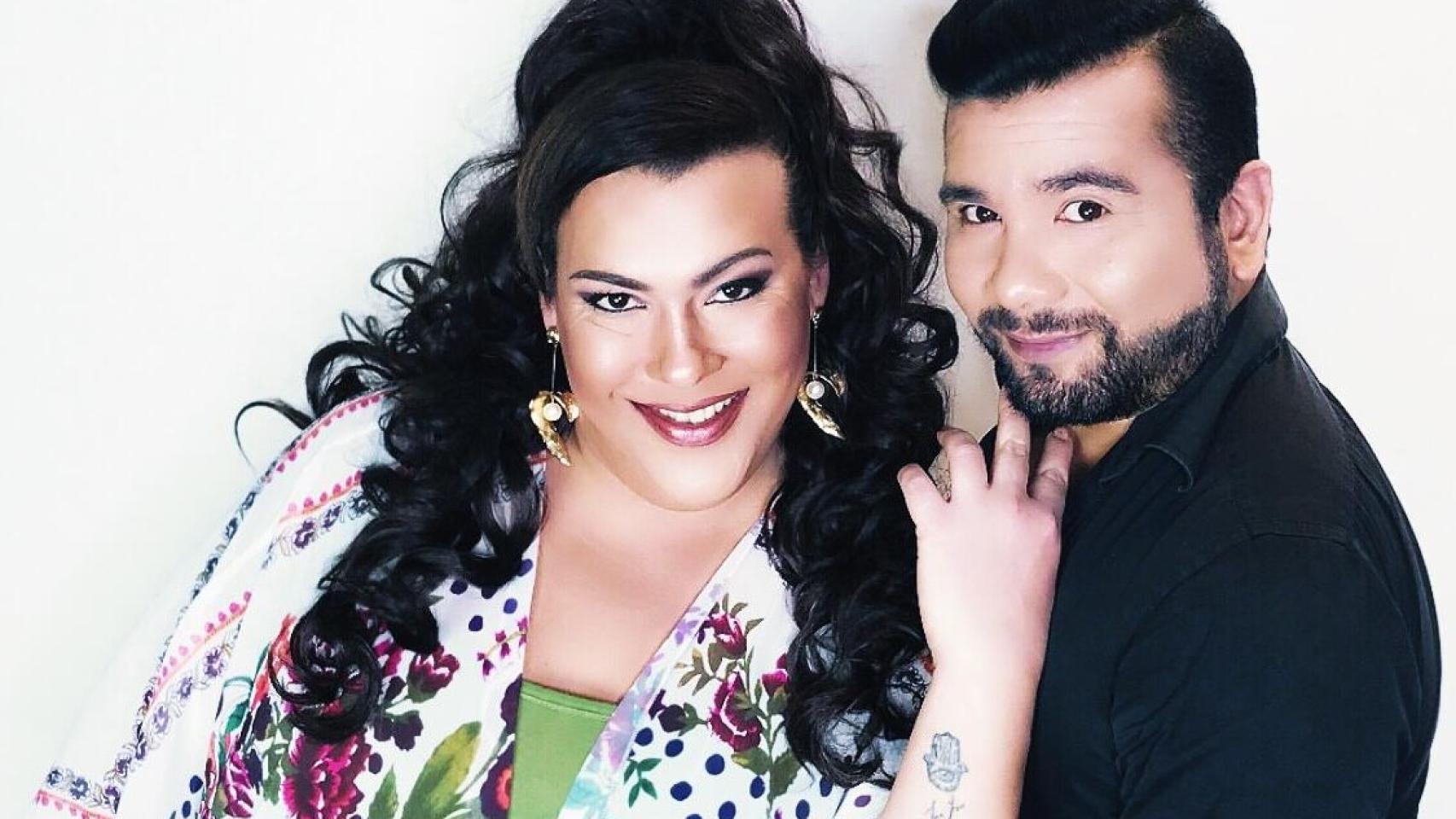 Desy Rodríguez y su pareja, Luciano Ortiz.