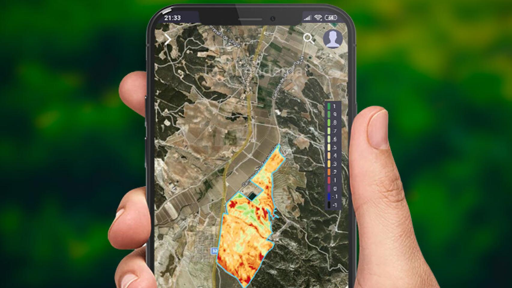 Imagen de la interfaz de información geográfica de Auravant