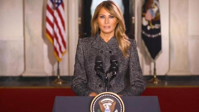 El mensaje de despedida de Melania Trump.