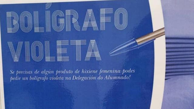 Carteles de la campaña Bolígrafo violeta