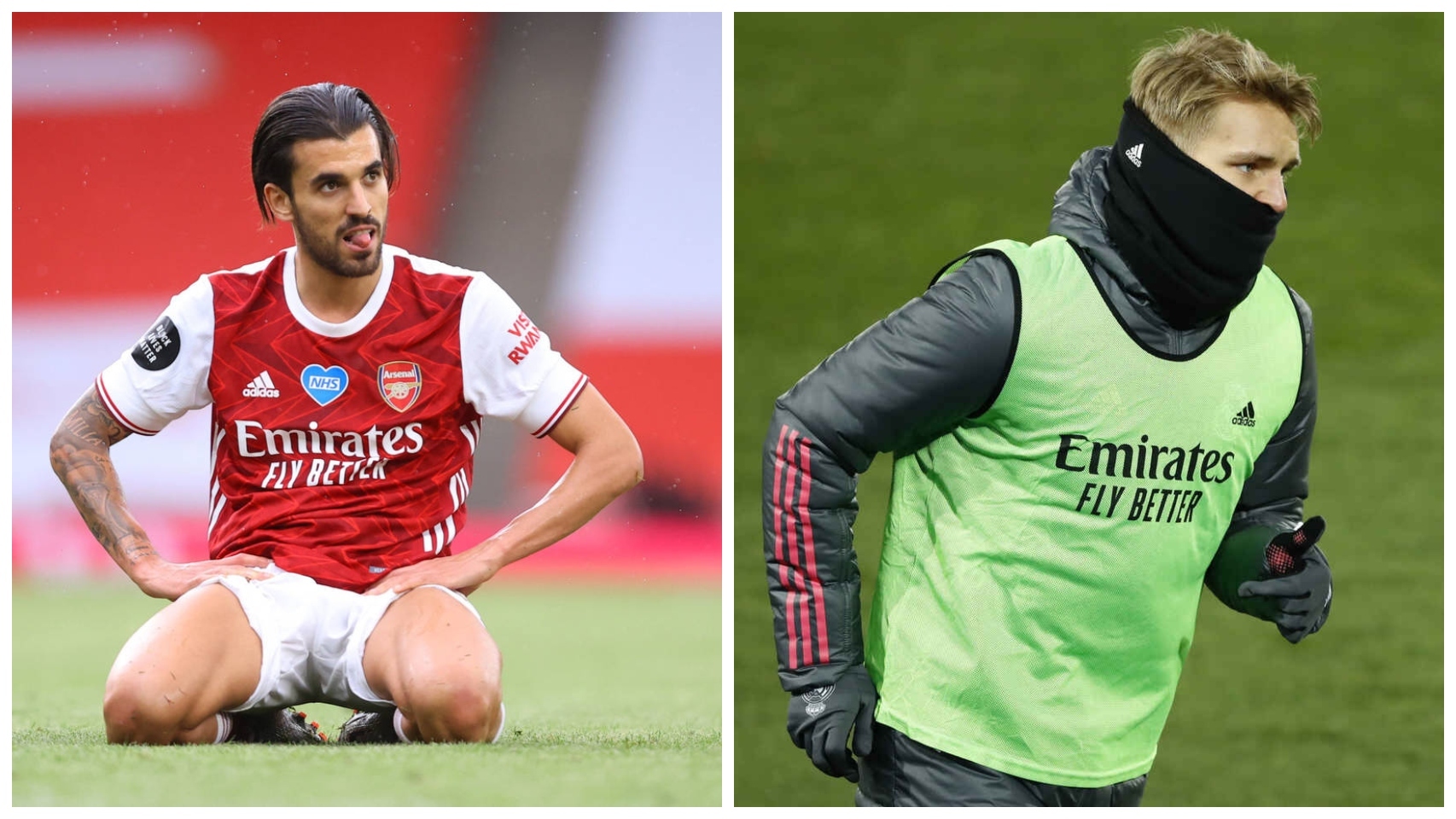 Ceballos y Odegaard, en un collage