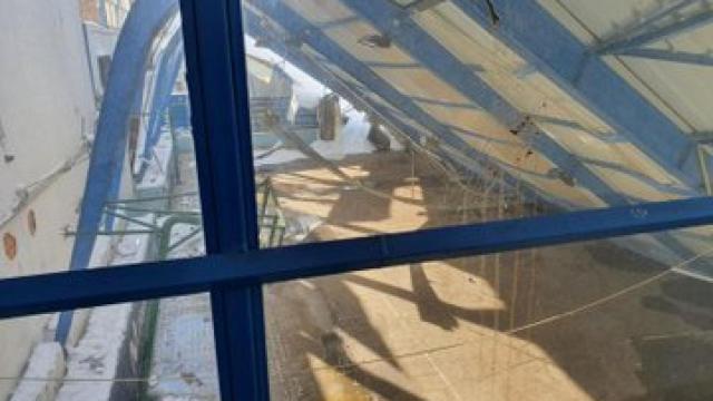 Interior de la Nevera del Estudiantes tras el paso de Filomena.