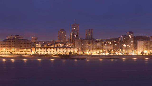 Luces de A Coruña por la noche