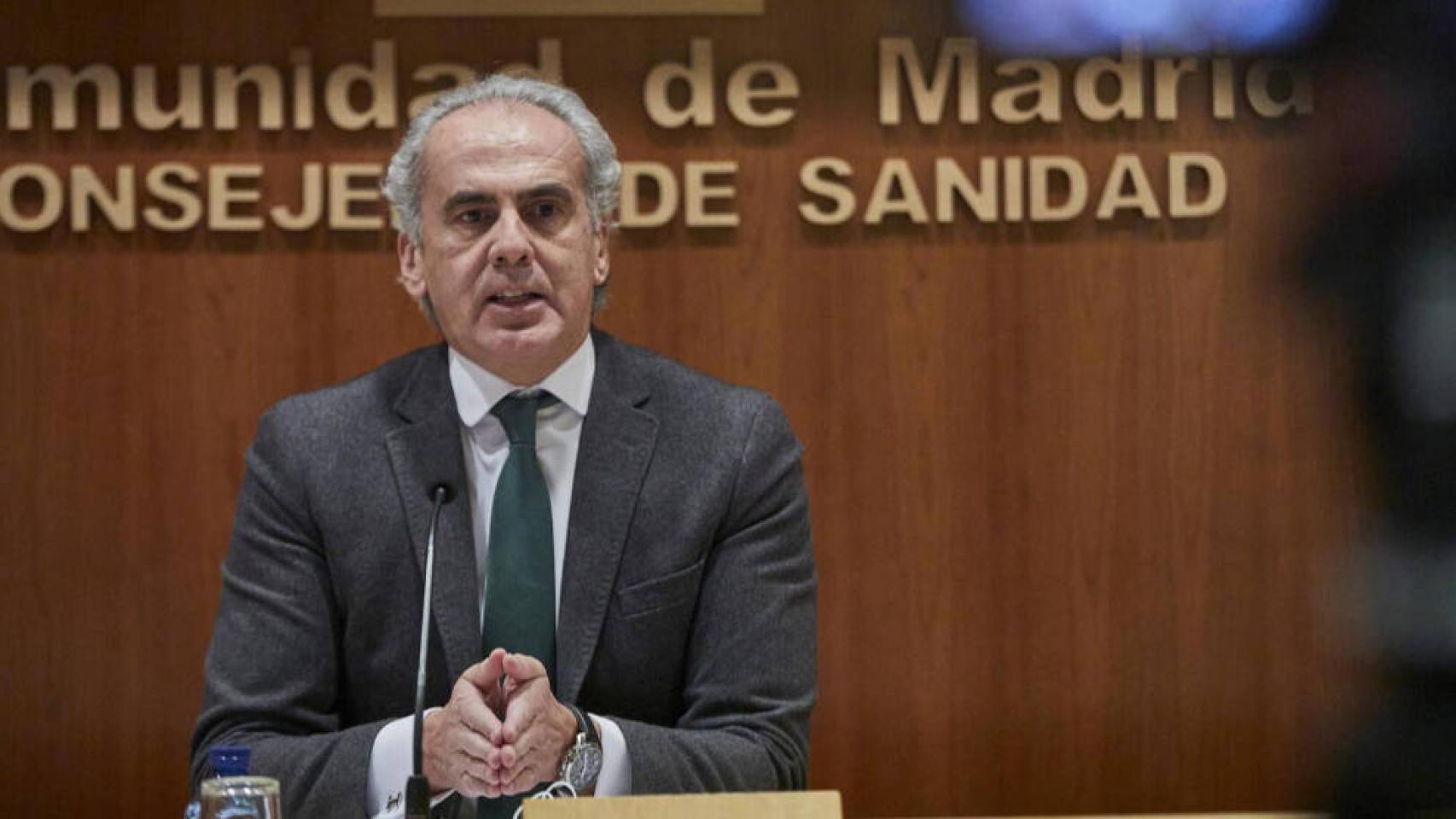 El consejero de Sanidad de la Comunidad de Madrid, Enrique Ruiz Escudero. Foto: EUROPA PRESS/J. Hellín
