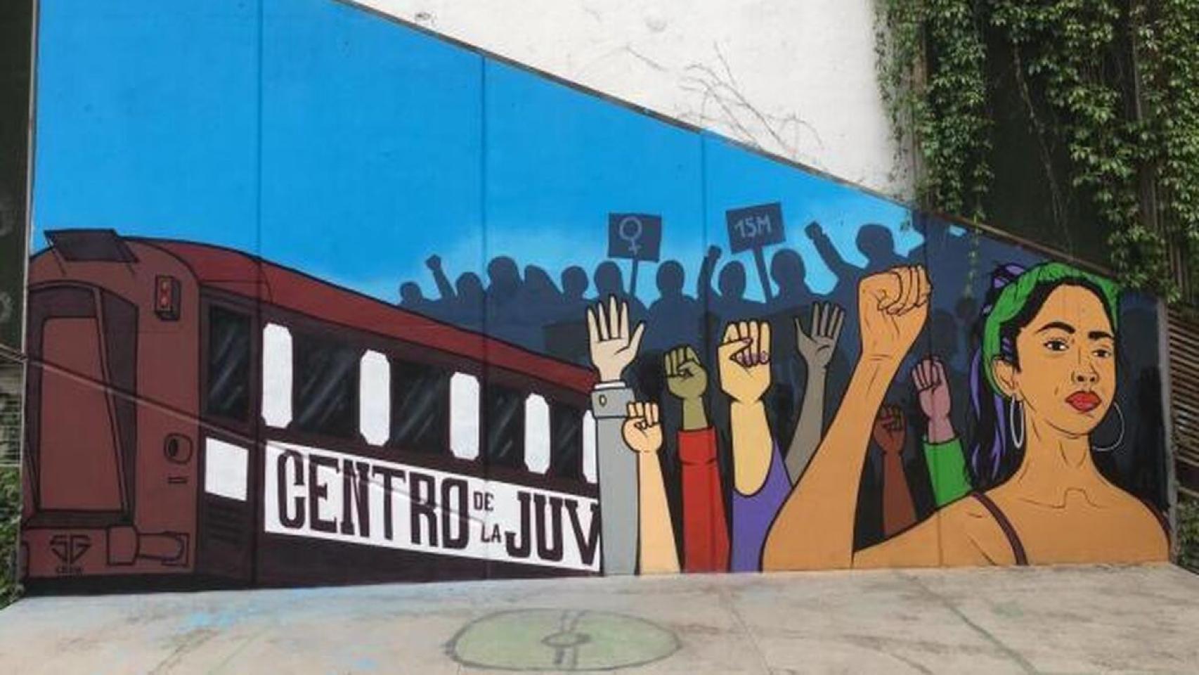 Imagen del mural que será repintado.