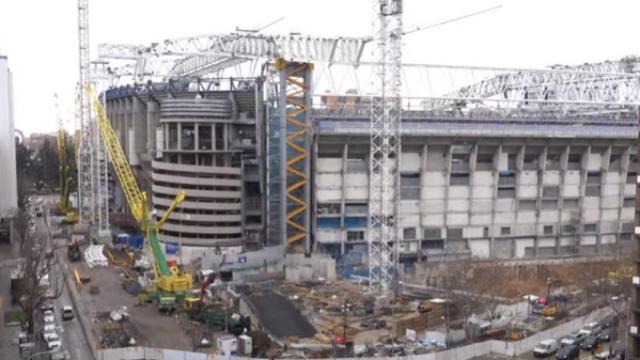 La desaparición de la nieve desvela un detalle en las obras del parking del Santiago Bernabéu
