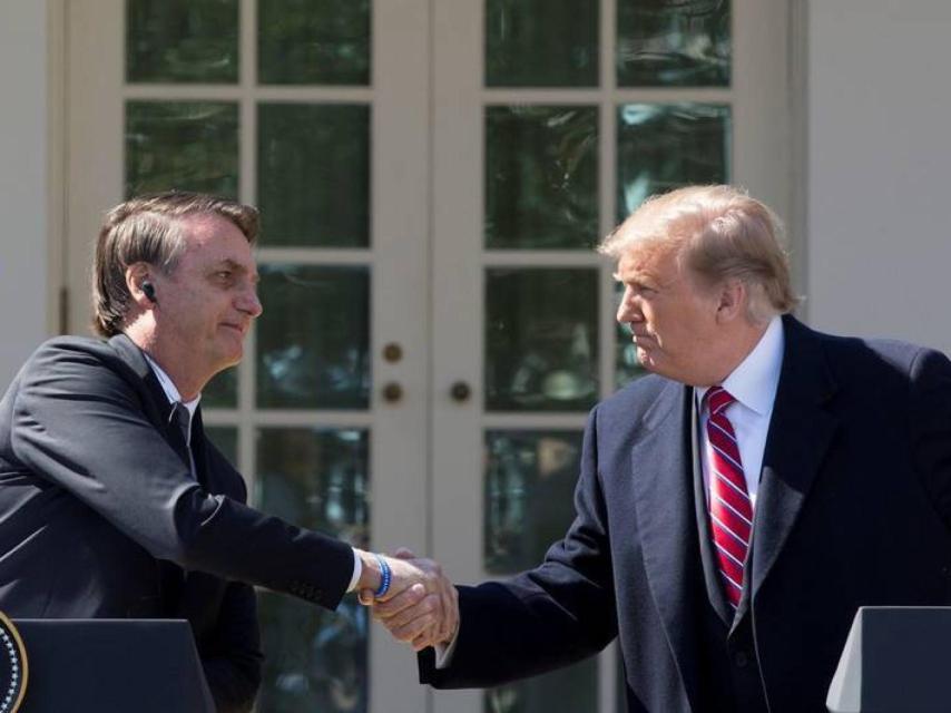 Jair Bolsonaro y Donald Trump, durante su reunión en la Casa Blanca.