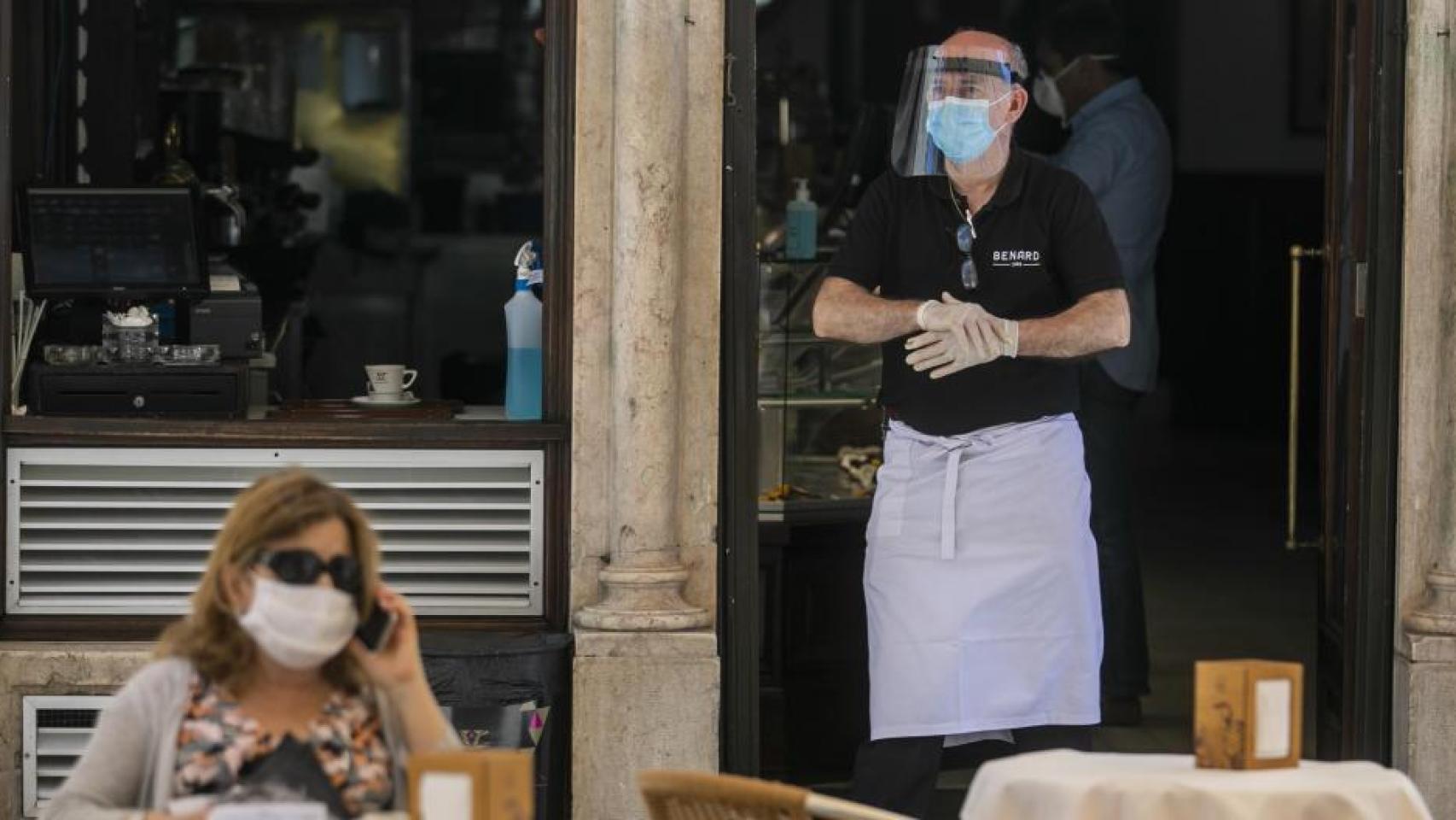 Terraza de un restaurante de Barcelona.
