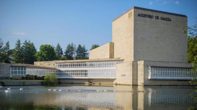 El exterior del Auditorio de Galicia, en Santiago de Compostela.