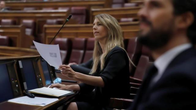 La exportavoz parlamentaria del PP, Cayetana Álvarez de Toledo, y Pablo Casado en el Congreso.