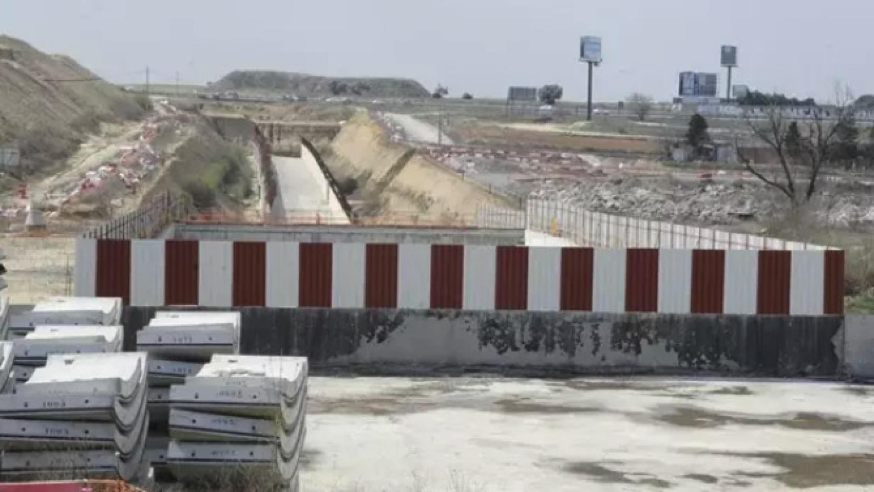 Imagen de archivo de las obras para extender la red de Cercanías entre Móstoles y Navalcarnero.