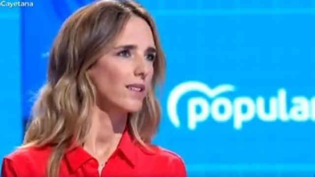 La diputada del Partido Popular en el Congreso, Cayetena Álvarez de Toledo, este jueves en TVE.