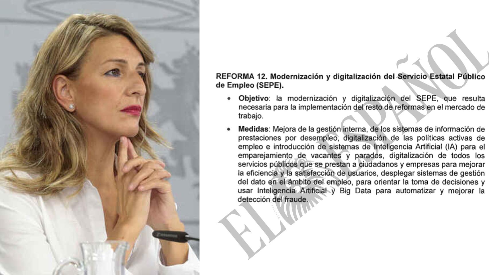 Yolanda Díaz, ministra de Trabajo y Economía Social.