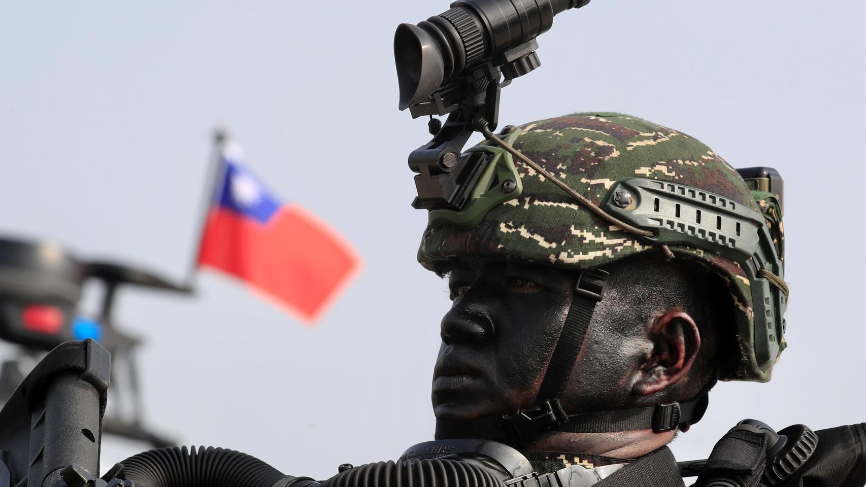 Un miembro de las fuerzas especiales de la Armada de Taiwán.