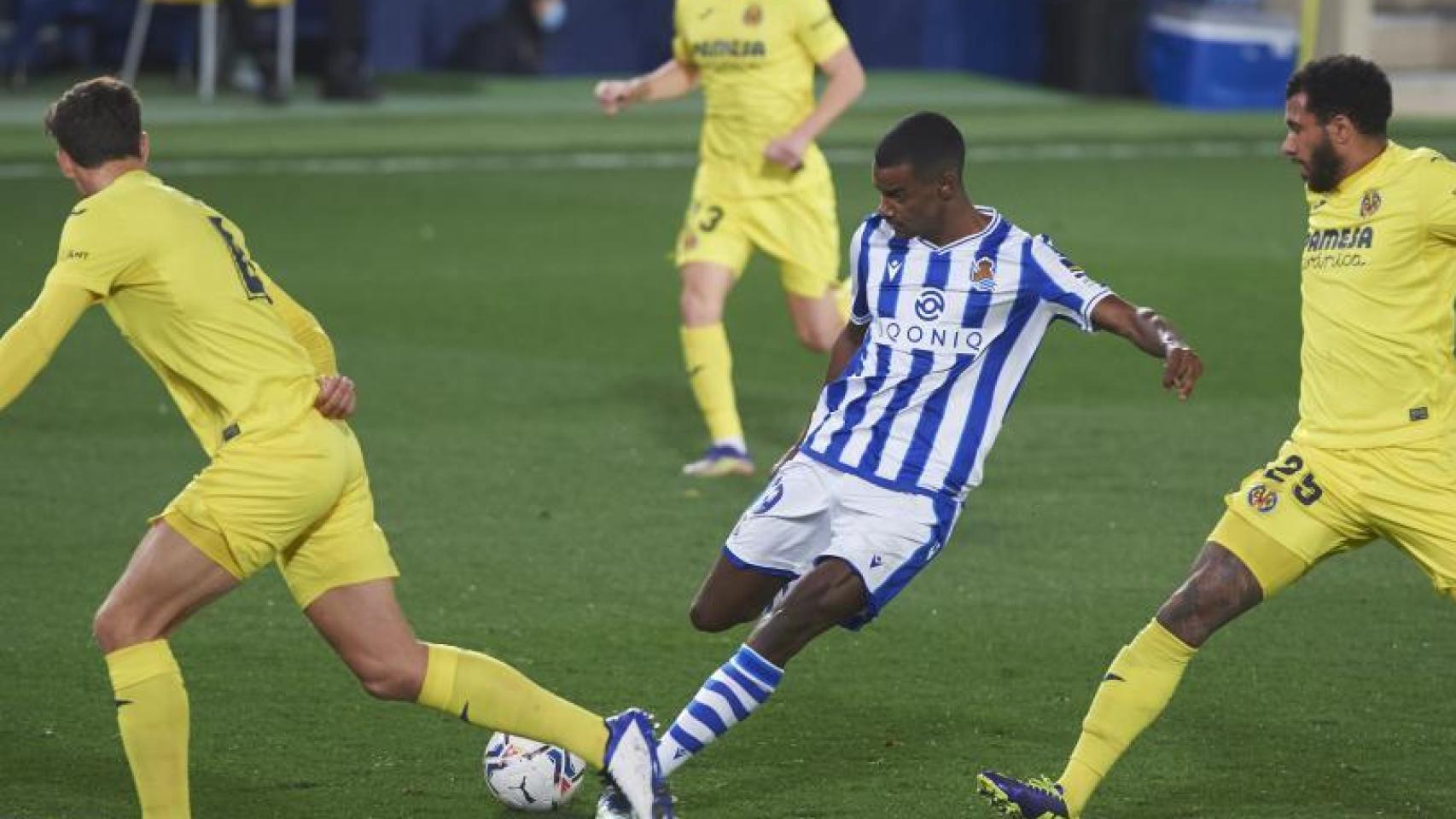 Isak, durante el partido Villarreal - Real Sociedad de la jornada 21 de La Liga
