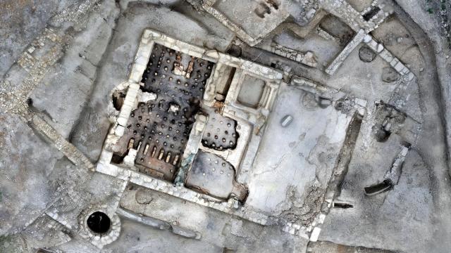 Vista aérea de las termas de la Salud.