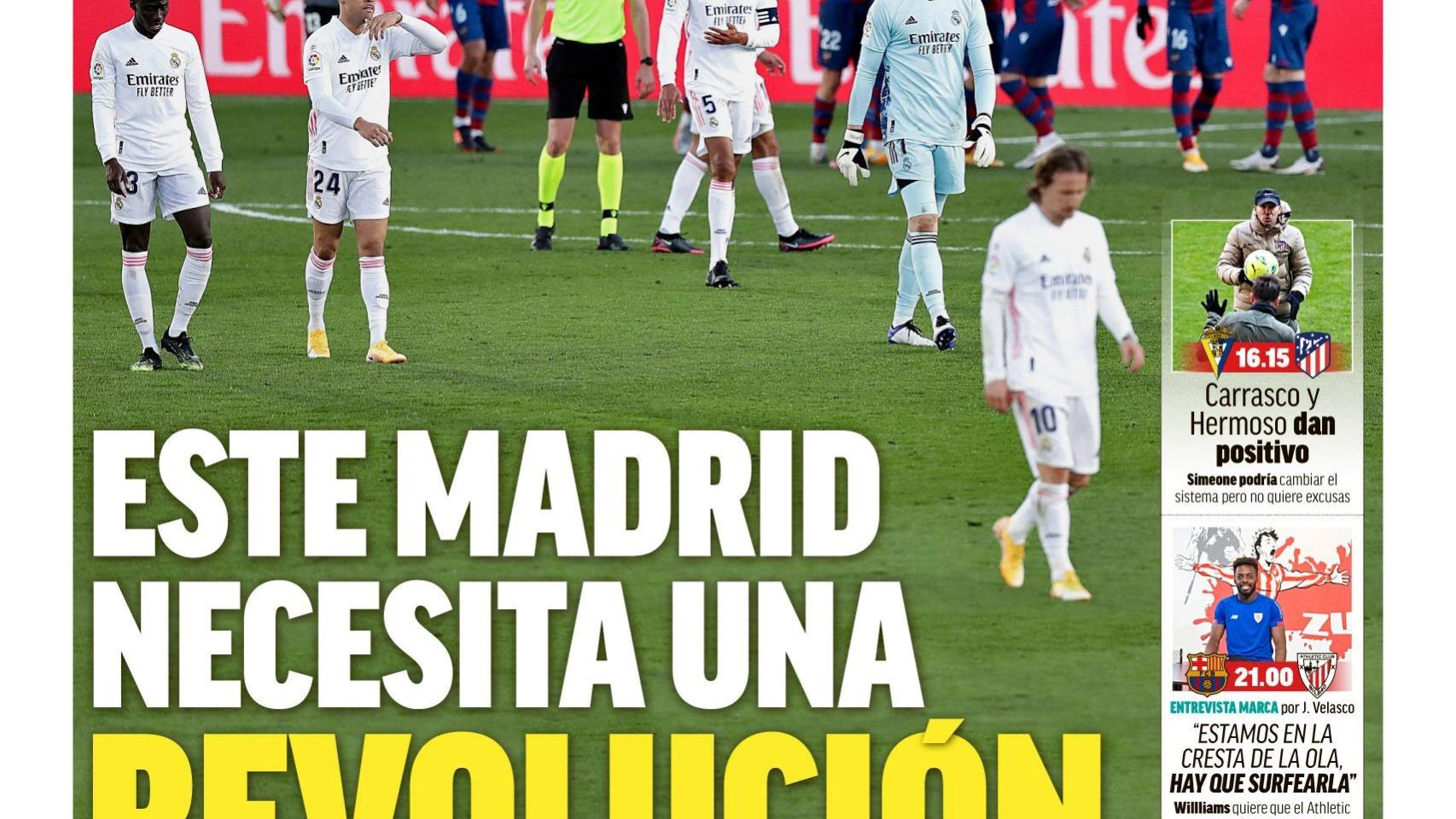 La portada del diario MARCA (31/01/2021)