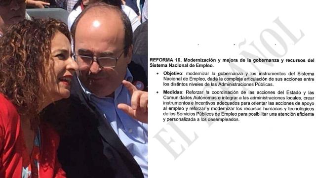 La ministra de Hacienda, María Jesús Montero, y el de Política Territorial, Miquel Iceta, durante un mitin en Montmeló.