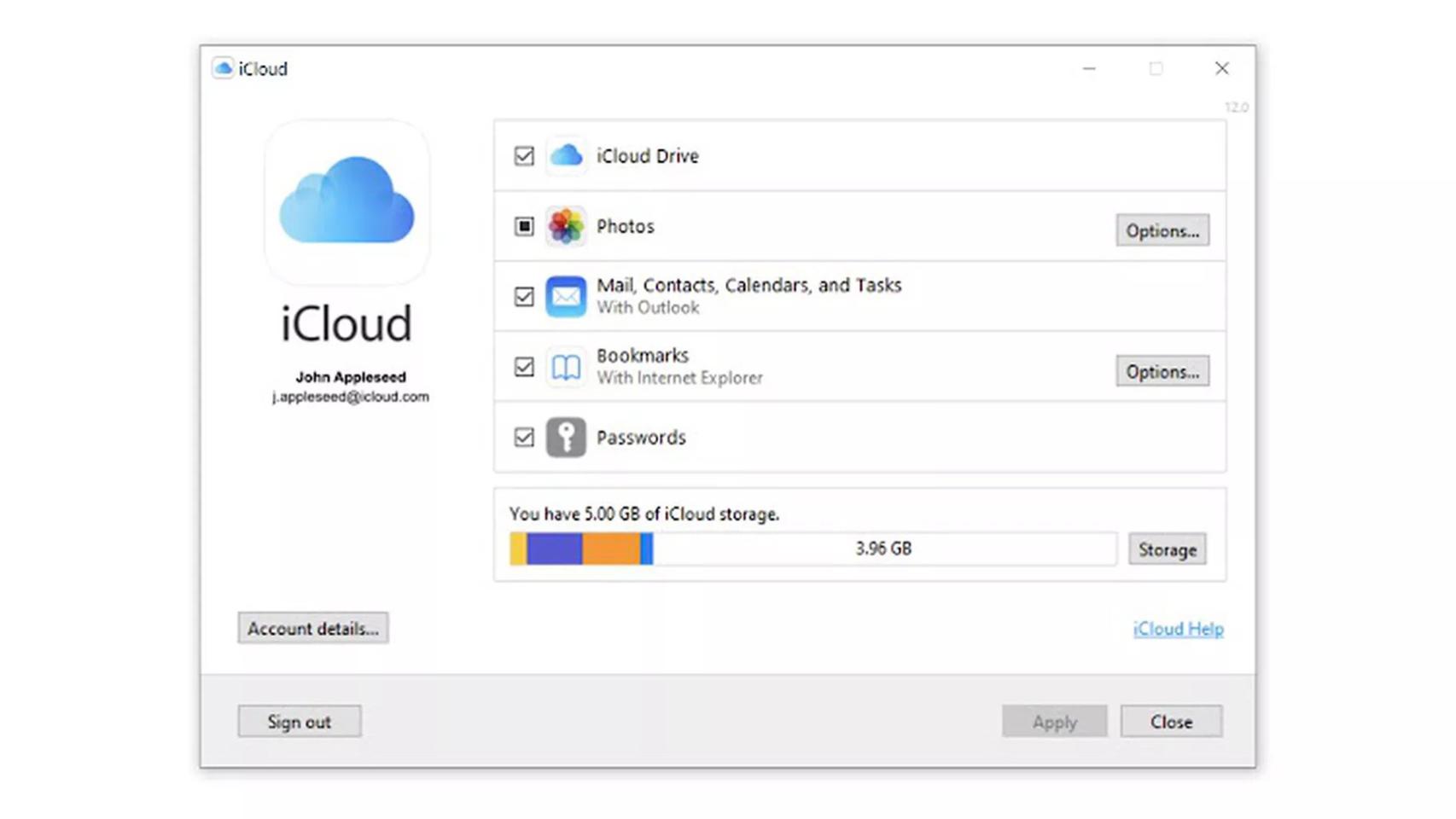 Nueva sección de 'contraseñas' en la aplicación de iCloud.