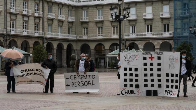 Protesta en María Pita.