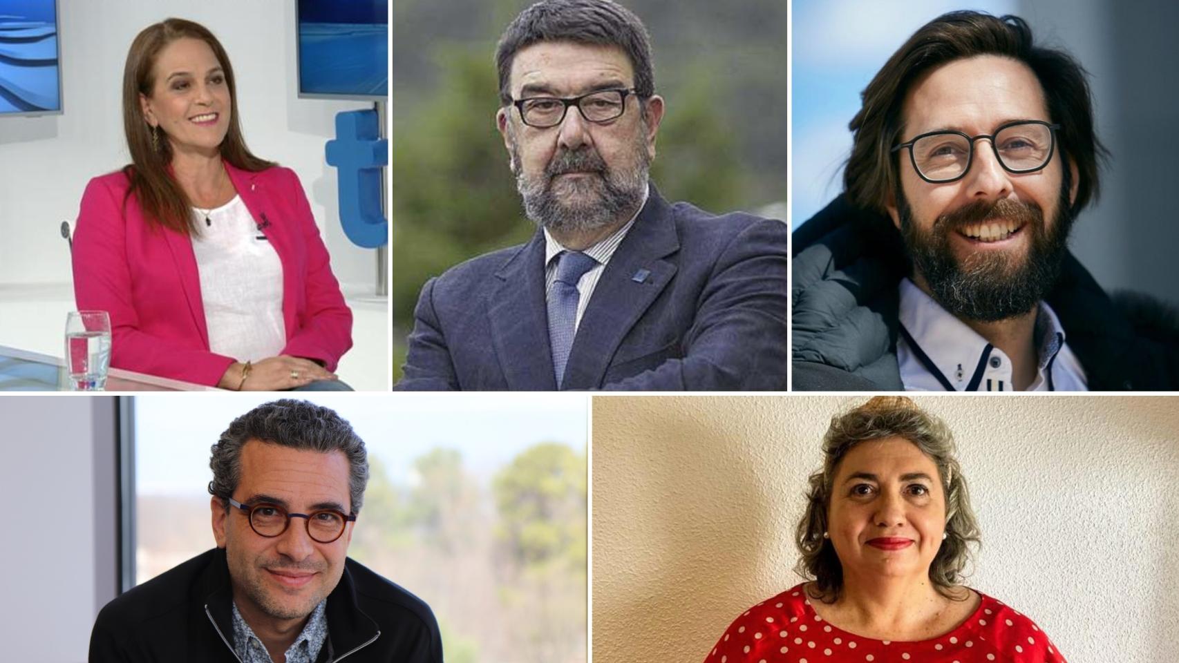 De izquierda a derecha, Nancy Ortega, Juan Jesús Gestal, y Elvis Garcia; abajo, Quique Bassat y Carmen Álvarez Domínguez.