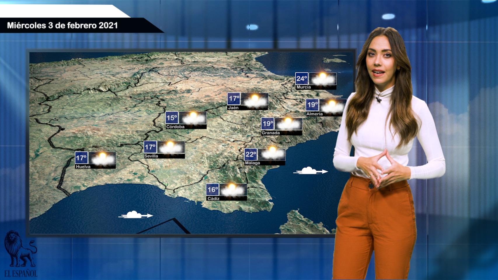 El tiempo para el 3 de febrero.