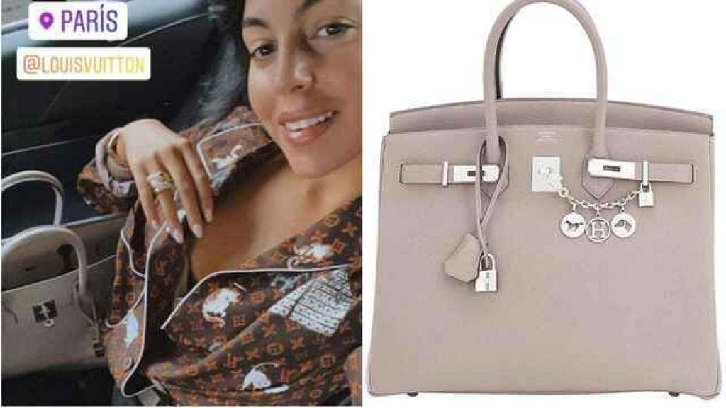 Georgina Rodríguez en París con un Birkin.