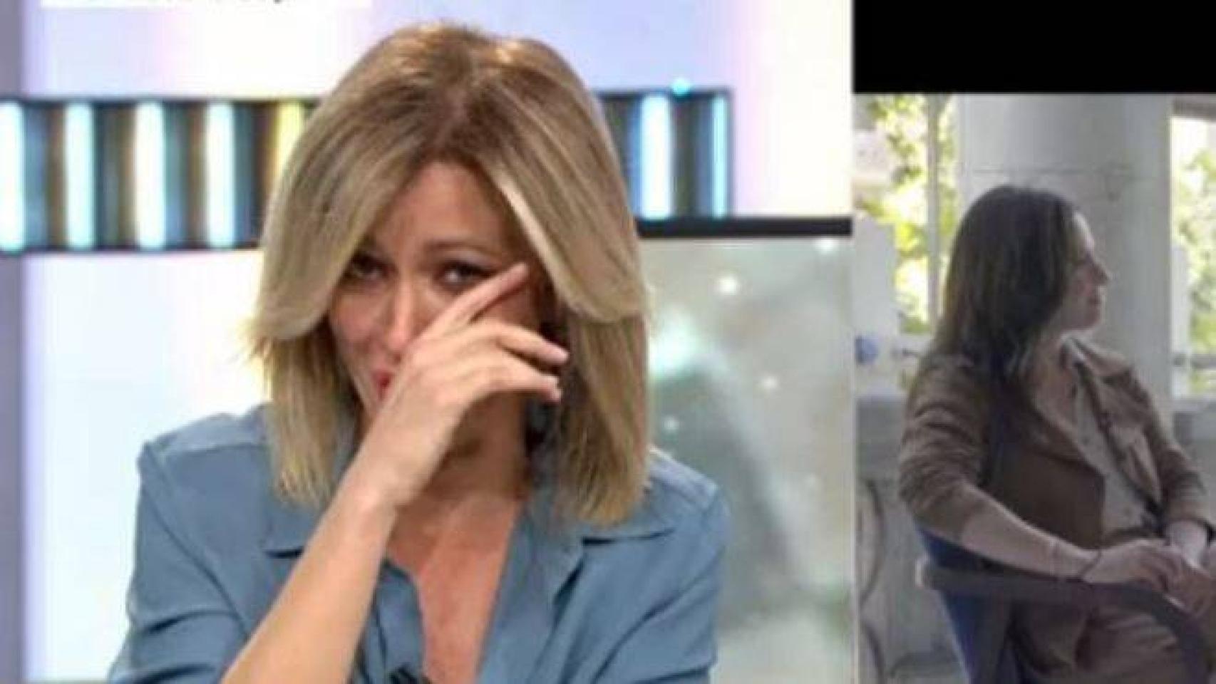 Susanna Griso llorando en directo este martes en Espejo Público