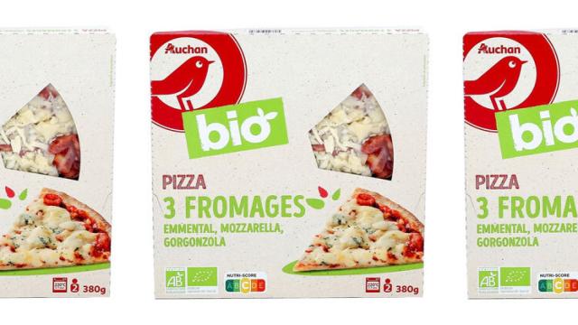 Imagen de la pizza marca Auchan retirada en Francia.
