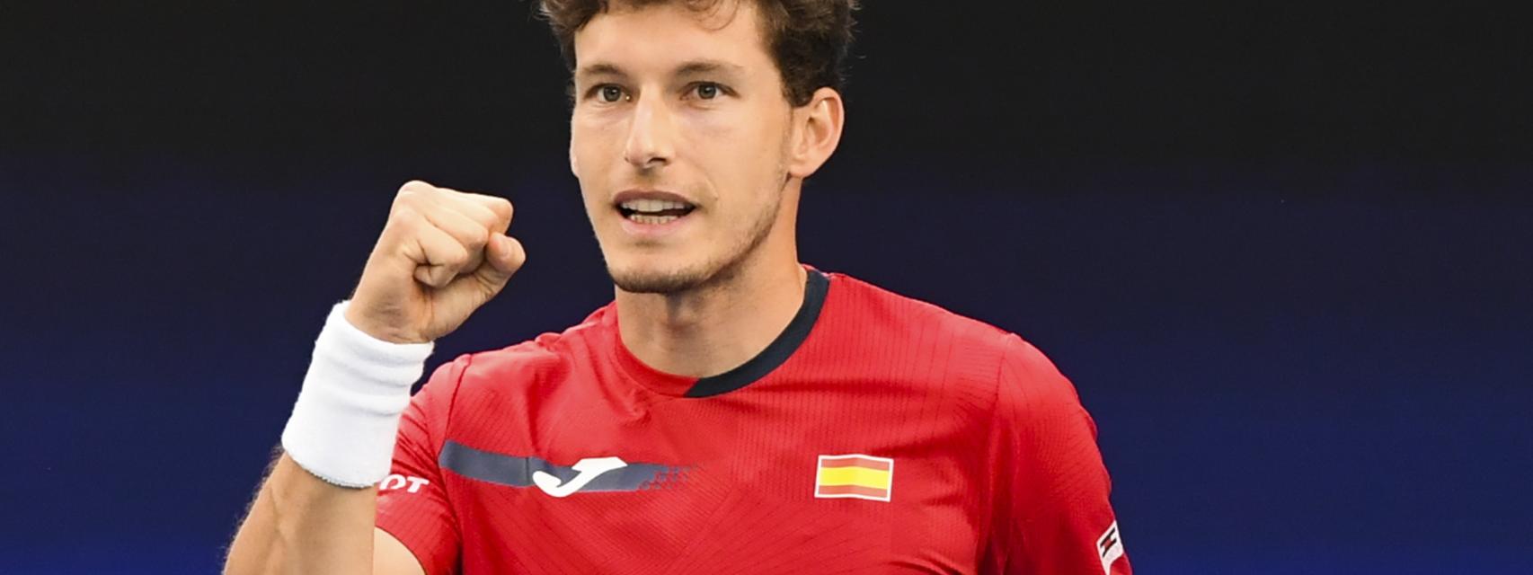 Carreño, celebrando su victoria ante Pervolarakis.