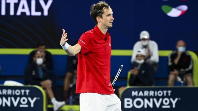 Medvedev, tras ganar su partido ante Berrettini en la Atp Cup.