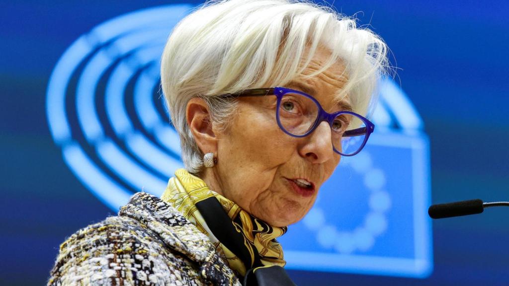 La presidenta del BCE, Christine Lagarde, durante una comparecencia en la Eurocámara.