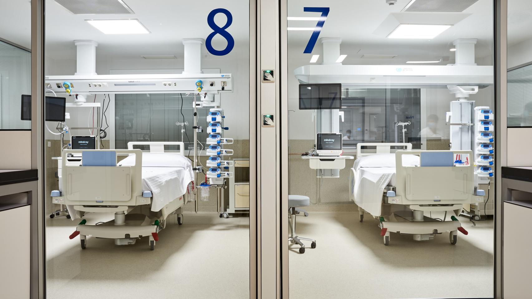 La nueva UCI del Hospital HM Delfos.