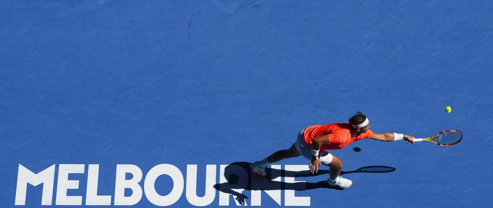 Nadal, durante el partido ante Djere.