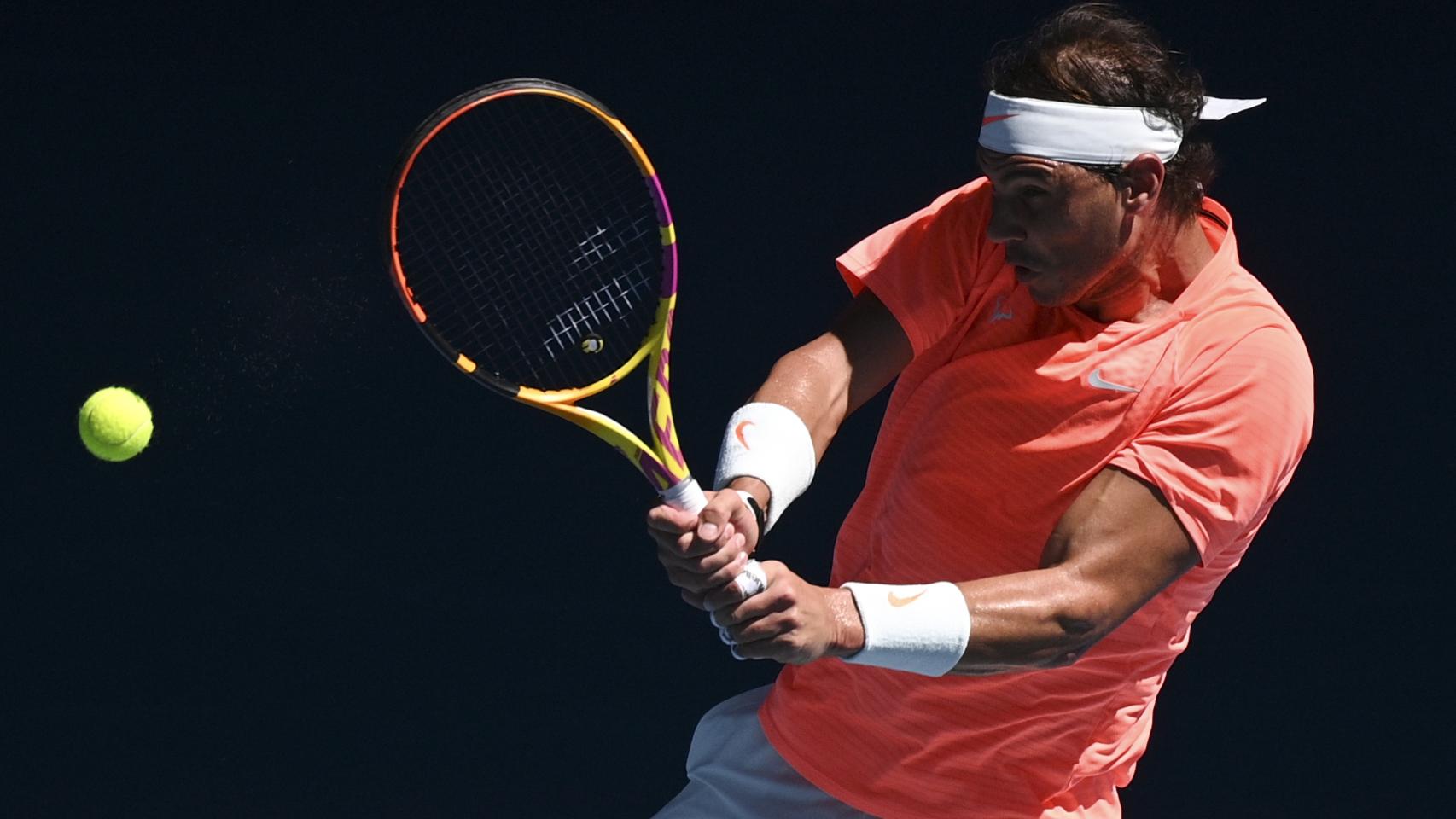 Nadal, durante el partido ante Djere.