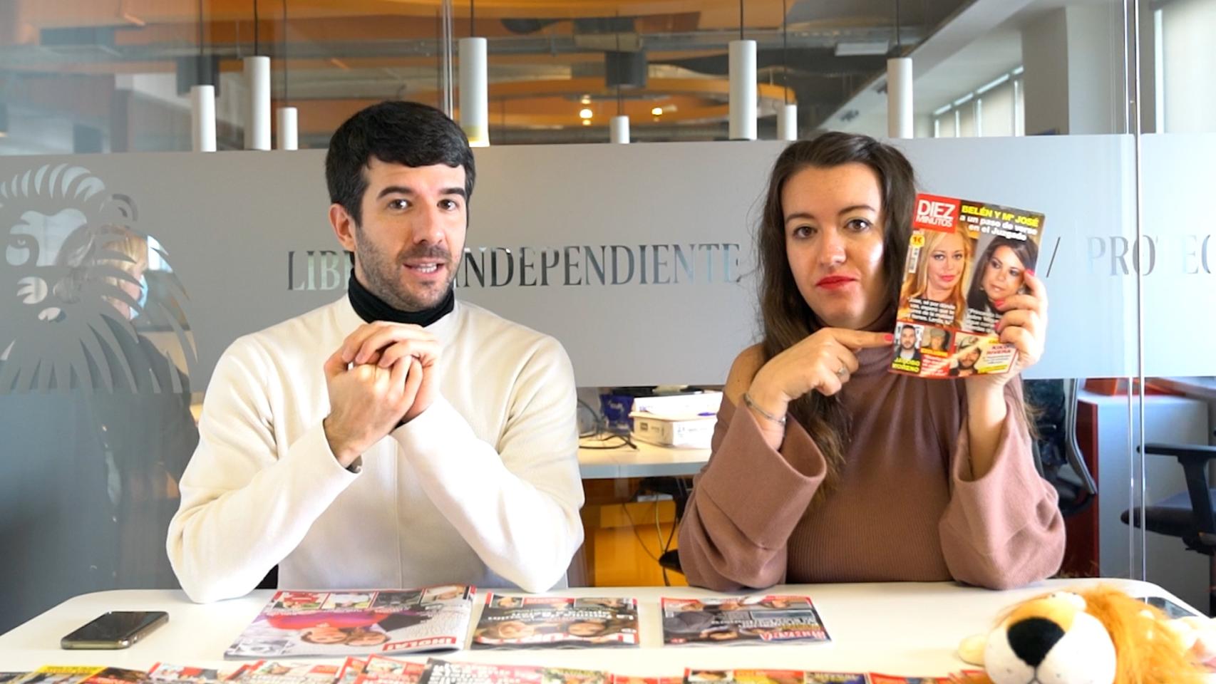 Raúl Rodríguez y Cristina Rodrigo en el kiosco rosa en vídeo.