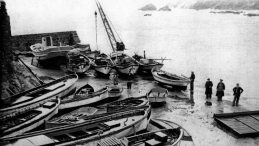Puerto de Caión (Foto histórica)